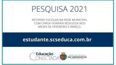 Pesquisa sobre Retorno as Aulas 2021 em São Caetano do Sul