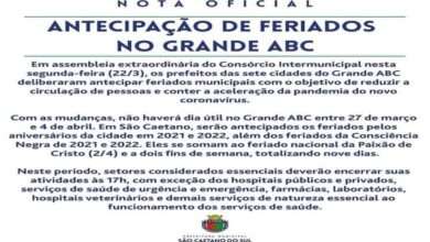 nota oficial de São Caetano do Sul