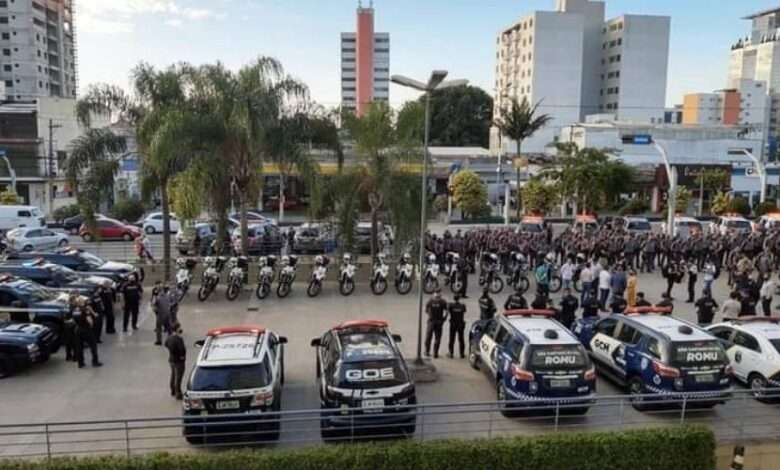 Viaturas da Polícia Militar, Civil e GCM de São Caetano do Sul