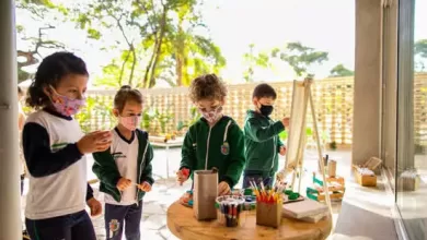 Crianças da Educação Infantil na escola